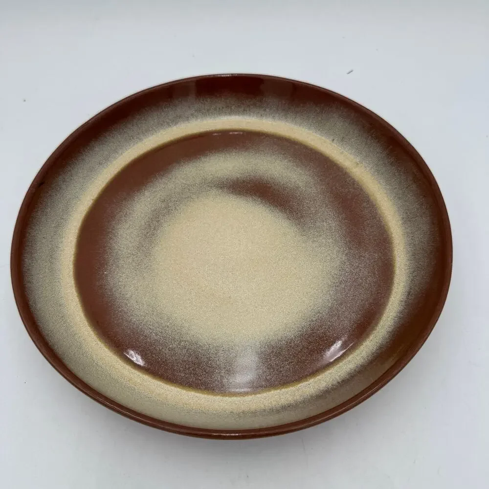 Frankoma Pie Serving Plate Platter Brown 10
